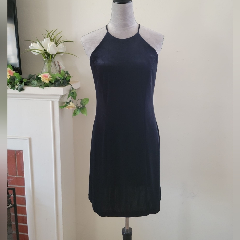 Molly Malloy Evening Black Velvet Cocktail Dress